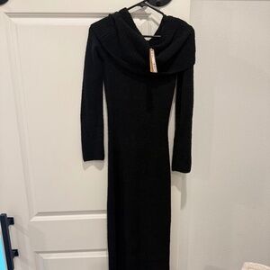 Skims long sleeve black dress